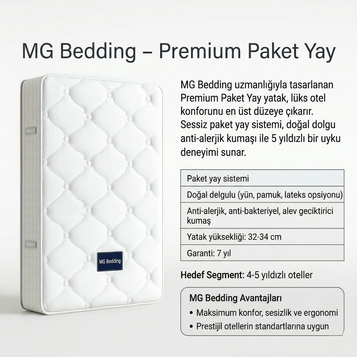 Premium Paket Yaylı Tek ve Çift Kişilik Yataklar